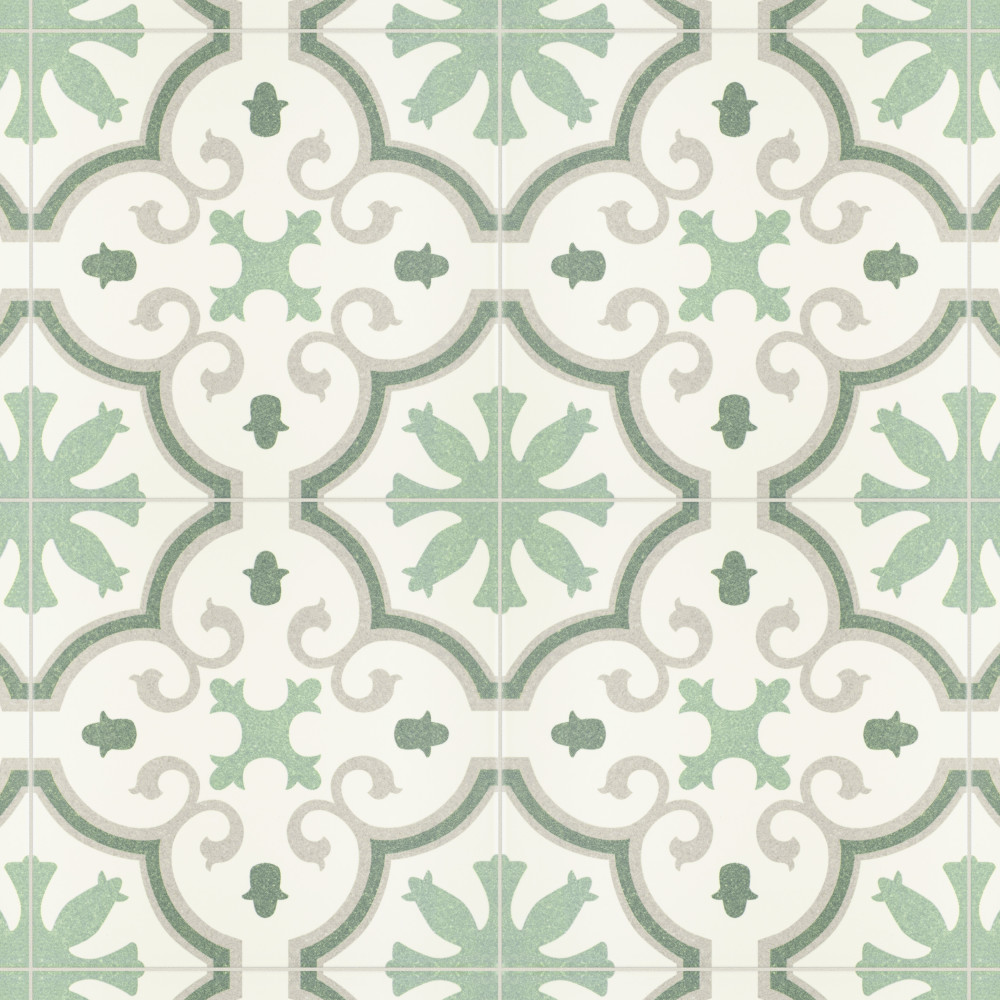 Monteca Green 9-3/4 in. x 9-3/4 in. Porcelain Floor and Wall Tile