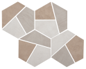 East Village Warm Mix 7×7 Hexagon Mosaic