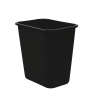 Hillyard, 7 gal, Plastic, Black, Rectangle, Receptacle