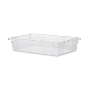 Rubbermaid Commercial, Food/Tote Box, 8.5 Gal, 26" X 18" X 6", Clear