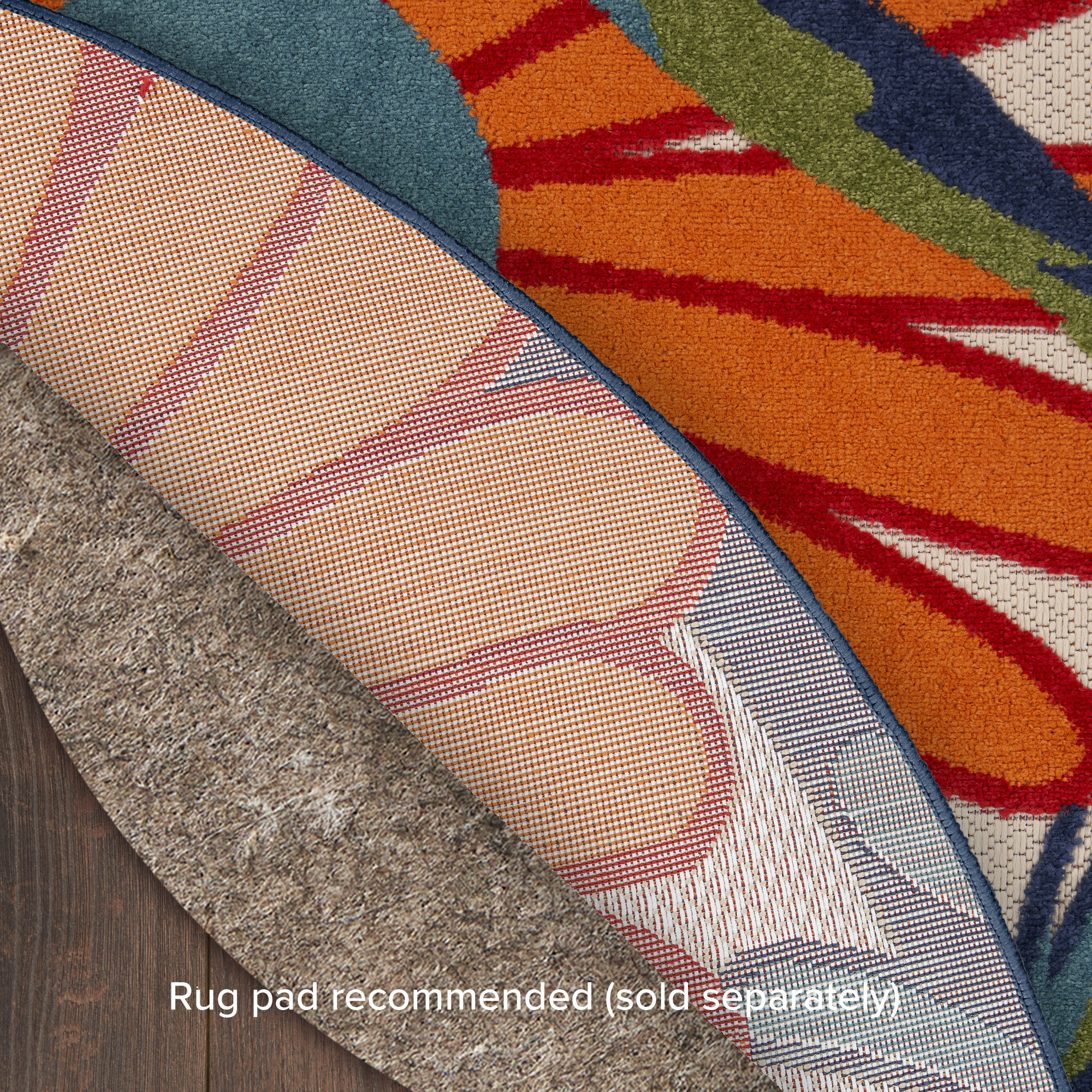 Nourison Aloha 7'10" x Round Multicolor Contemporary Rug