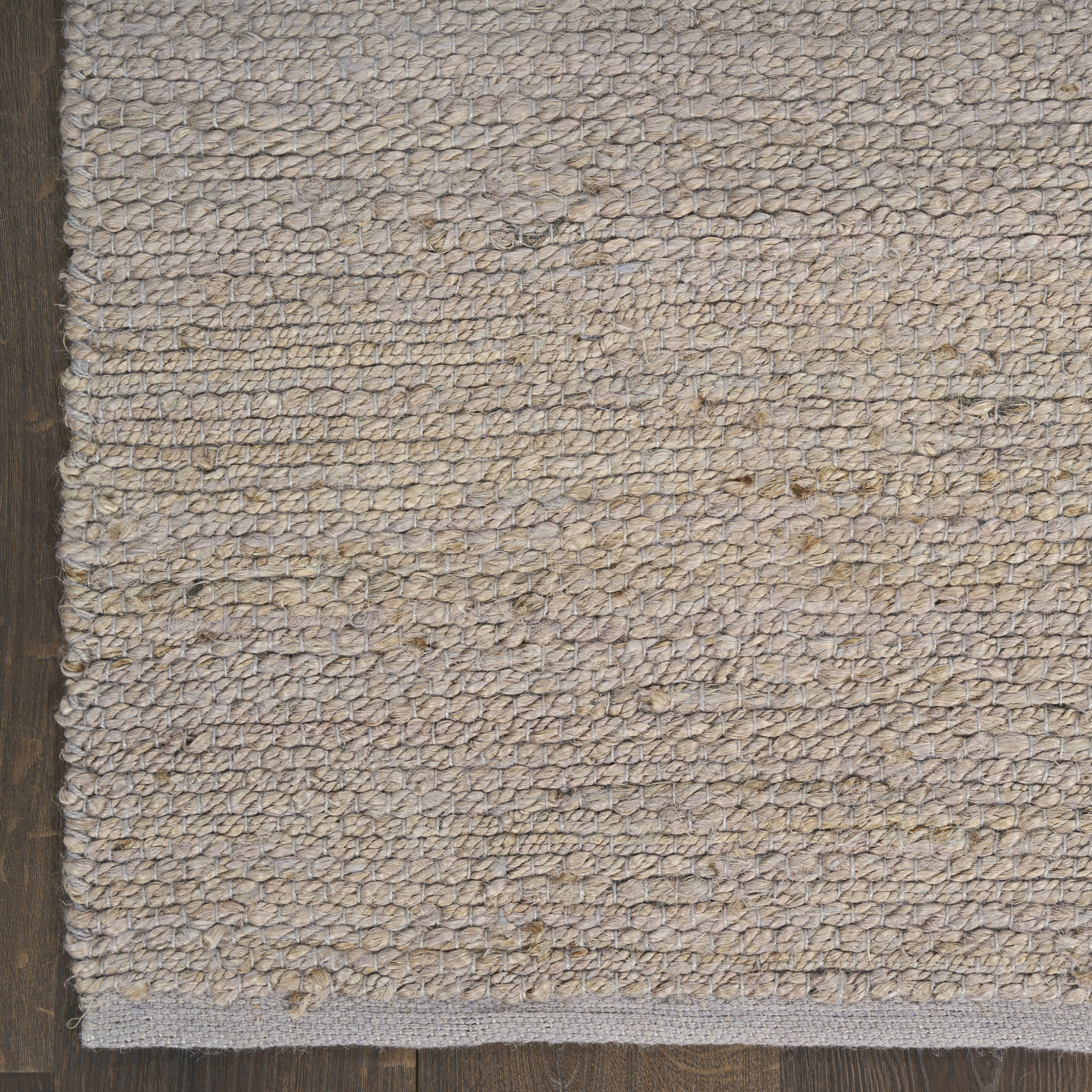 Nourison Natural Jute 2' x 6' Grey Farmhouse Indoor Rug