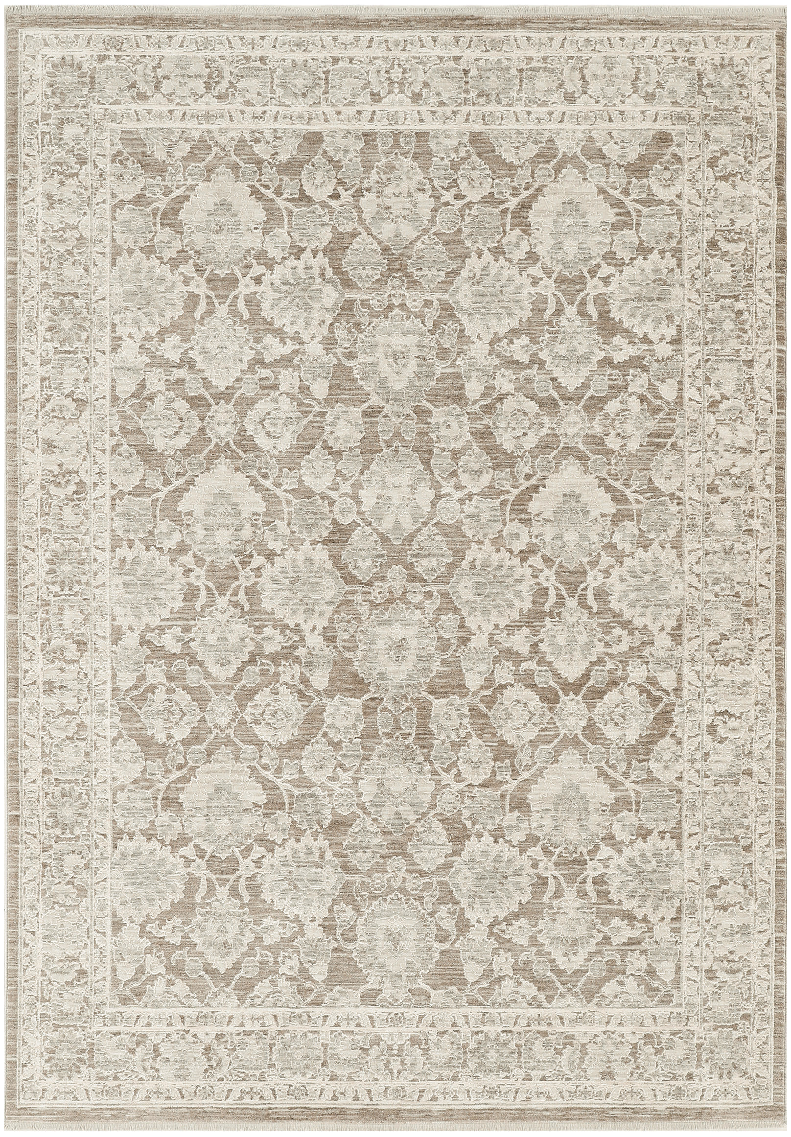 Nourison Shadows 5'3" x 7'3" Ivory Mocha Vintage Indoor Rug