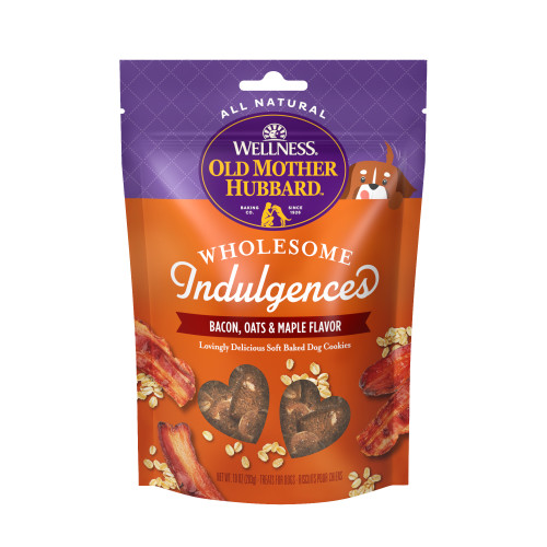 Old Mother Hubbard Wholesome Indulgences Bacon, Oats & Maple Flavor Front packaging