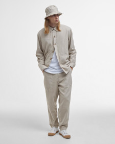 Natural Linen-Blend Overshirt 