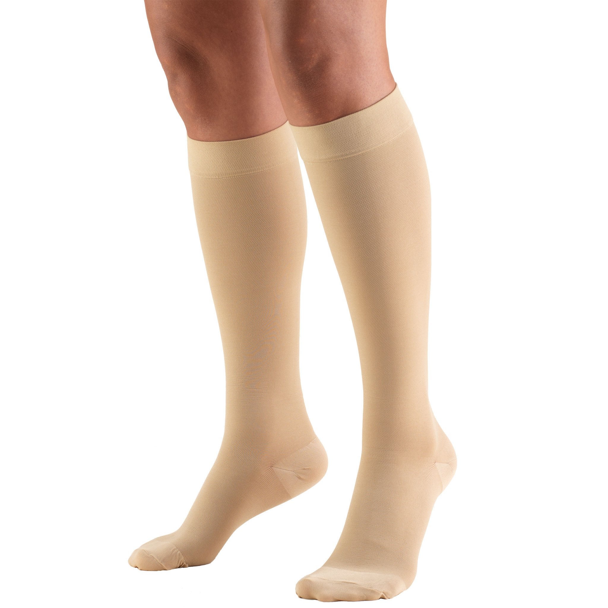 Compression Stocking Truform® Knee High Small Beige Closed Toe