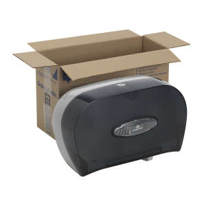 Georgia Pacific, Side-by-Side 2-Roll, Standard Bath Tissue Dispenser, Translucent Smoke