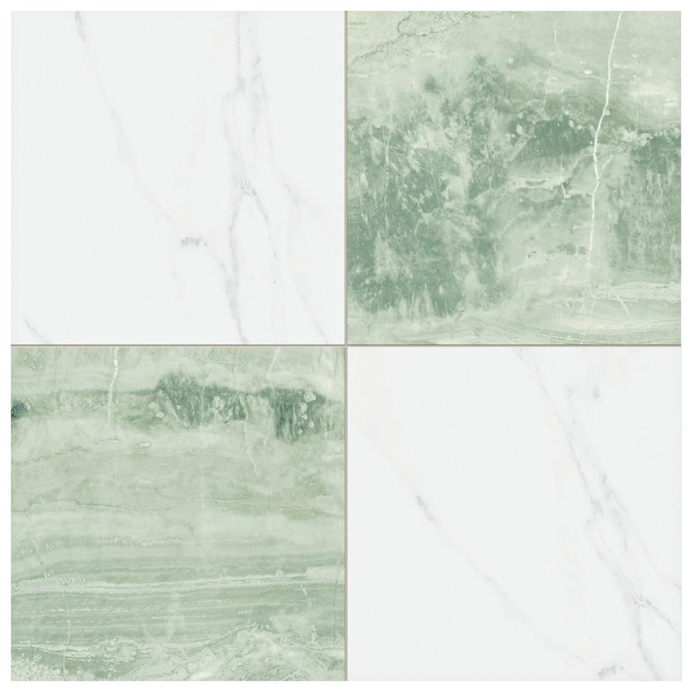 Marbilia Chess Jungle 17-3/8 in. x 17-3/8 in. Porcelain Floor and Wall Tile