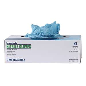 Boardwalk, Medical Grade Gloves, Nitrile, 5.0 mil, Powder Free, XL, Blue