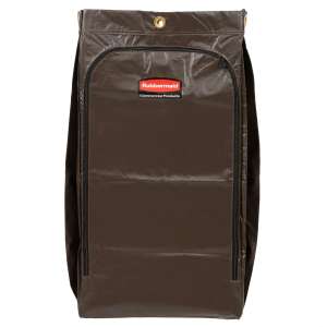 Rubbermaid Commercial, 34 Gal Vinyl Bag for High-Capacity Janitorial Cleaning Carts, Brown