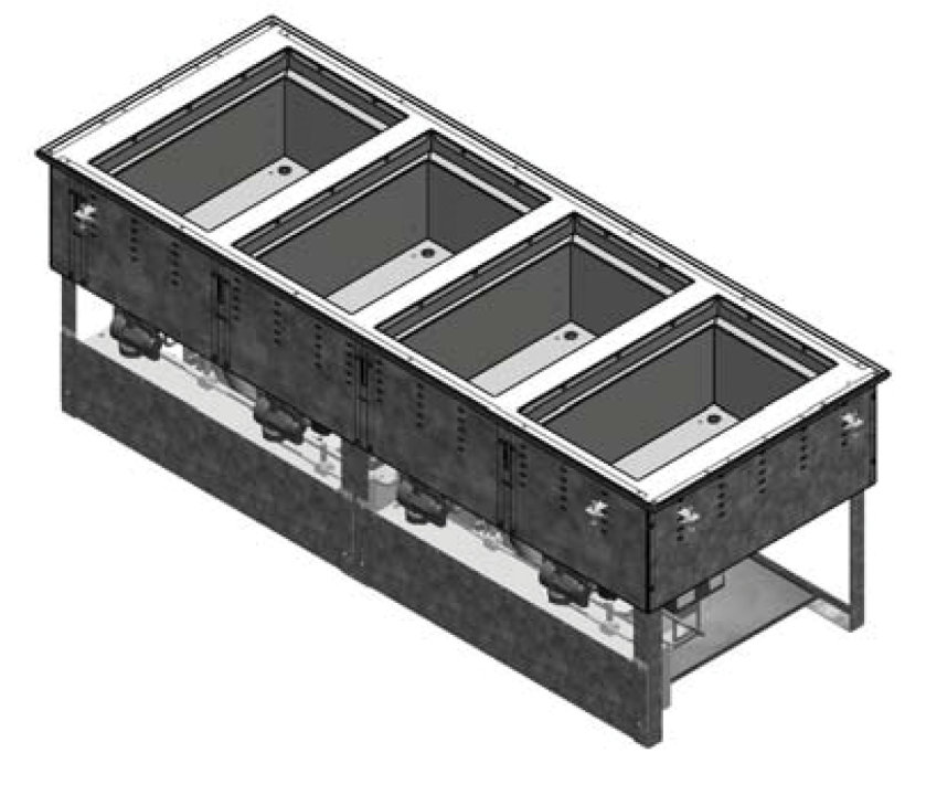 120 Volt Four-Well Top Mount Hot or Cold Drop-In