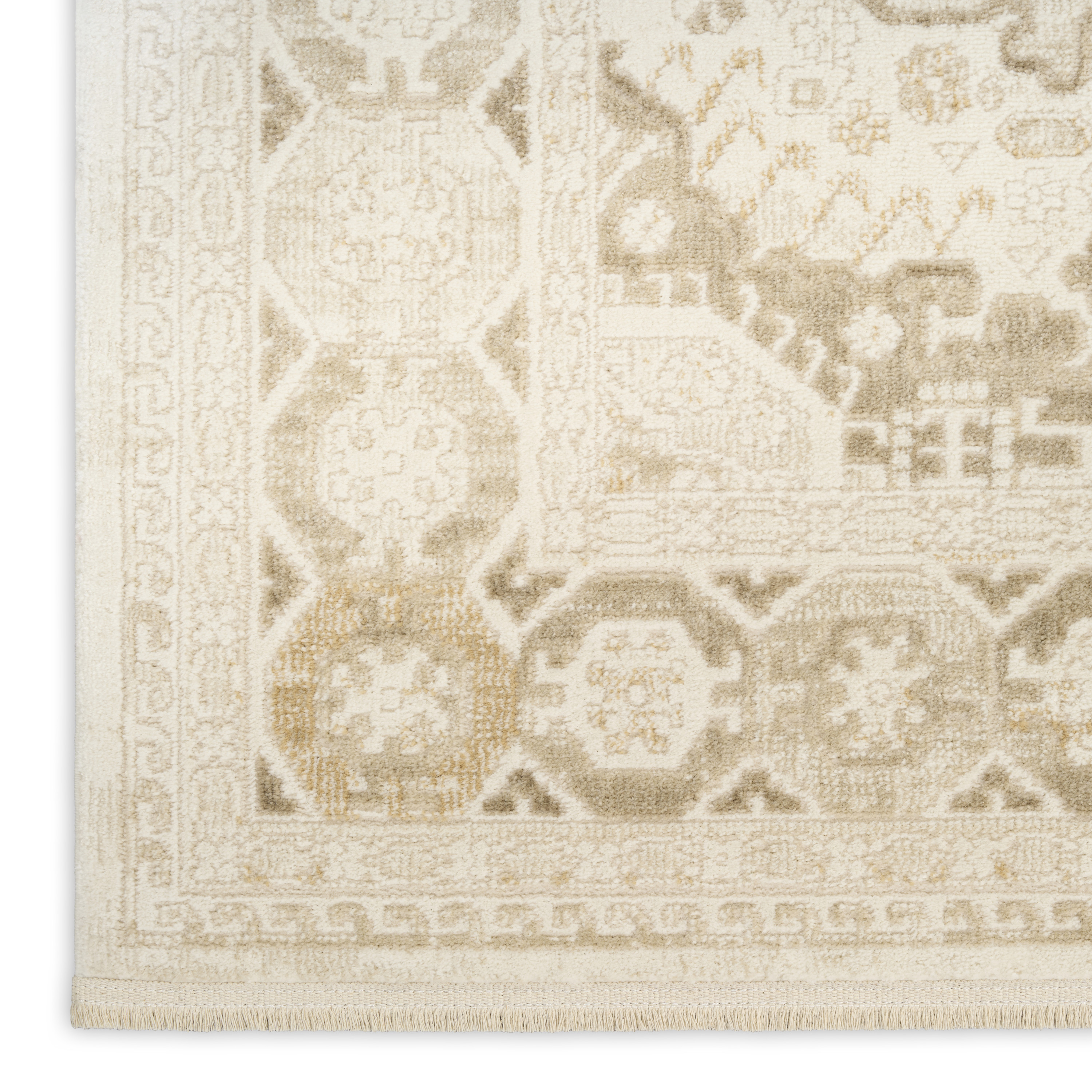 Nourison Pardis 7'10" x 9'10" Ivory Beige Vintage Indoor Rug