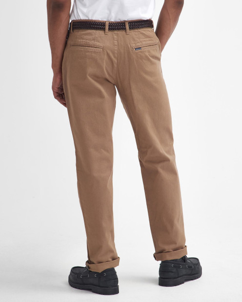 Washed Stretch Tailored Trousers Stone