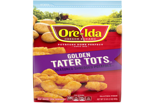 Ore-Ida Golden Tater Tots Seasoned Shredded Potatoes, 32 ...
