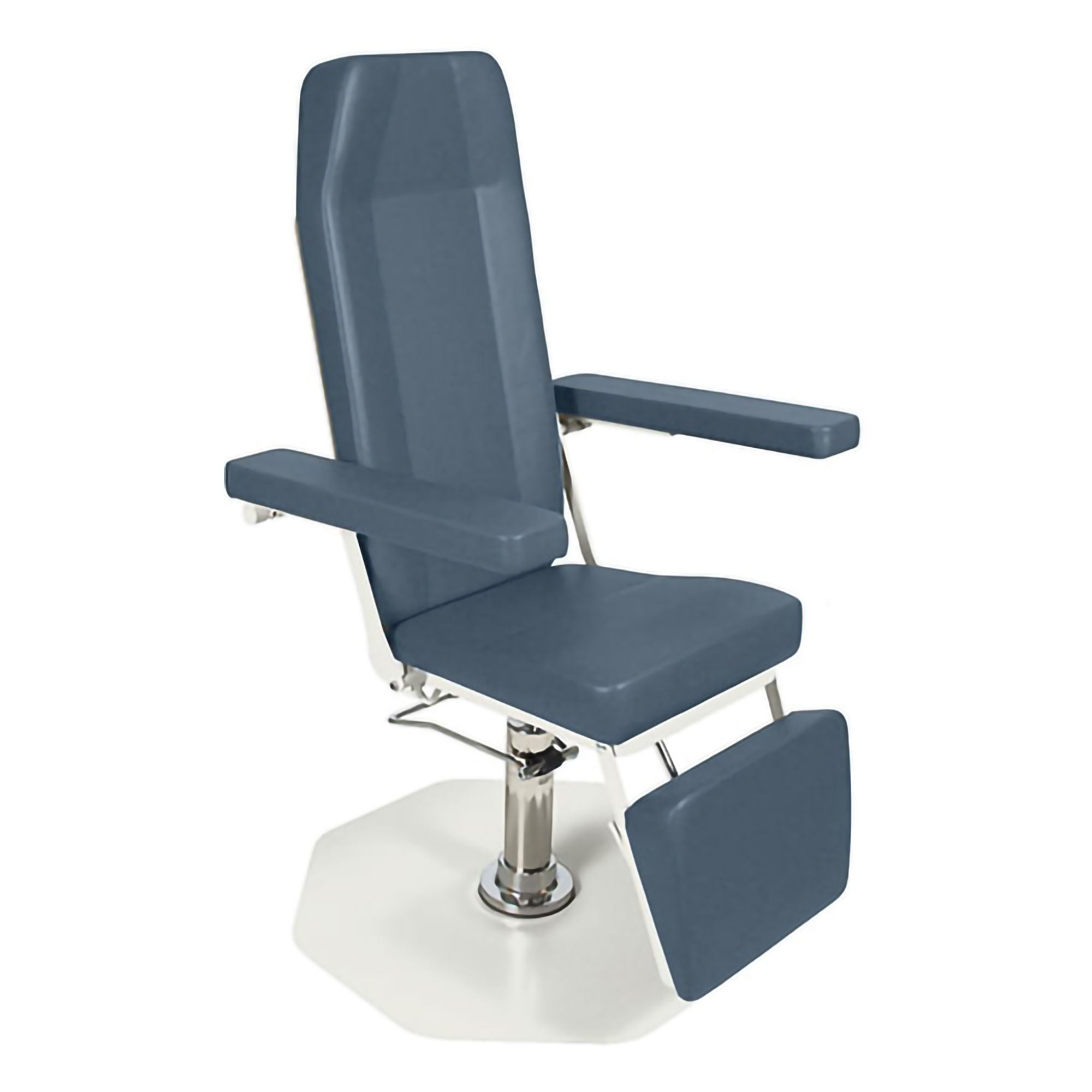 Blood Drawing Chair Model 8675 Hinged Armrests Steel Blue 250 lbs. Weight Capacity