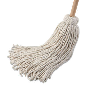 Boardwalk, Deck Cotton Cut-End Wet Mop Head with 1" Headband, #32, White