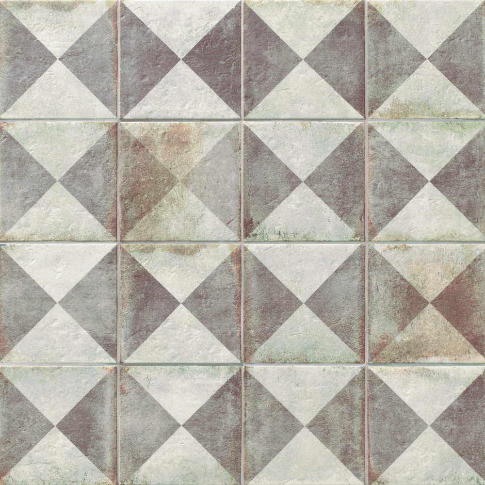 D%27Anticatto Decor Triangoli 8.75x8.75 Square Porcelain Floor and Wall Digital Pattern