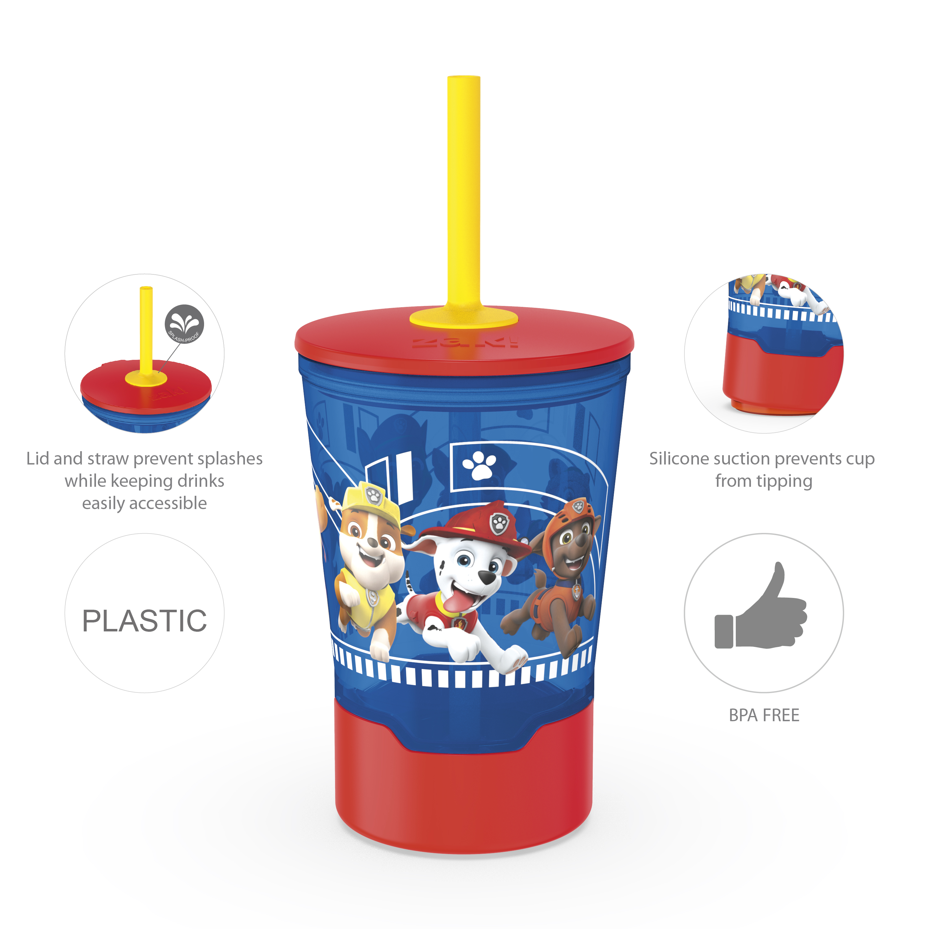 Paw Patrol 16 ounce Mighty Mug Tumbler with Straw, Chase, Marshall & Friends slideshow image 9 Paw Patrol 16 ounce Mighty Mug Tumbler with Straw, Chase, Marshall & Friends slideshow image 9
