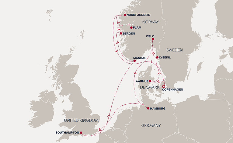 Itinerary map