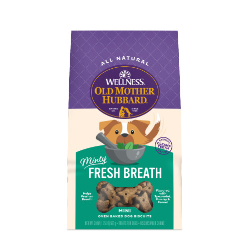 Old Mother Hubbard Classic Minty Fresh Breath (Spearmint, Parsley & Fennel) Front packaging