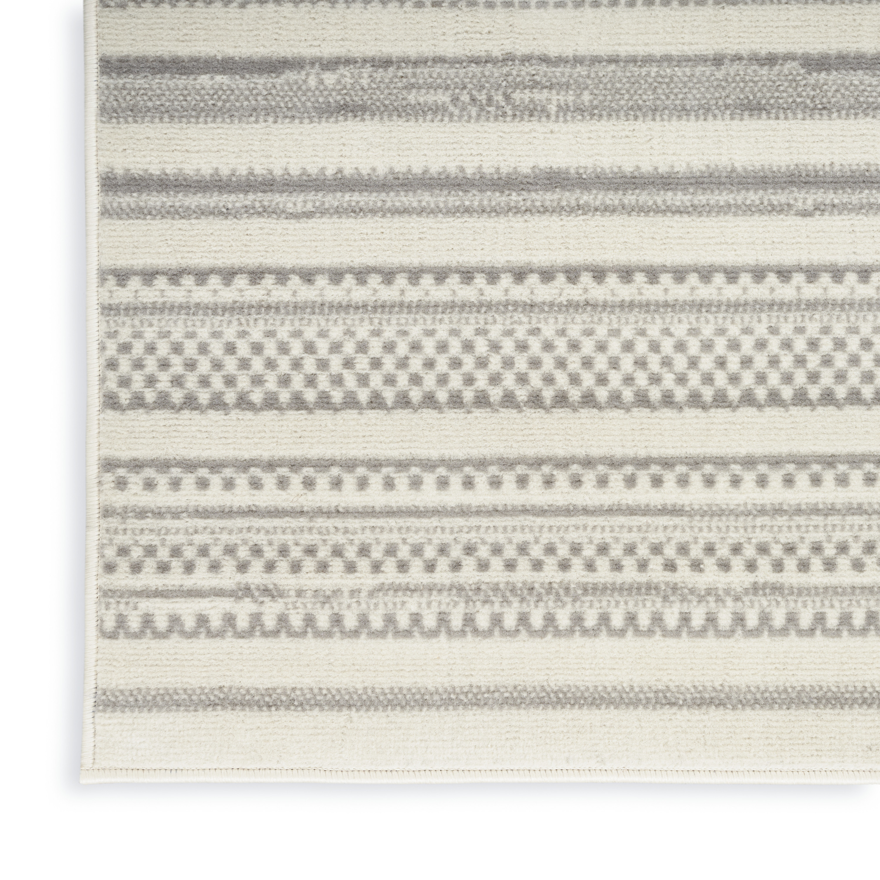 Nourison Grafix 2' x 4' Ivory Grey Modern Indoor Rug