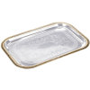 Large Odyssey rectangular serving tray with gold trim
