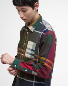 Patchwork Oversized Tartan Shirt 