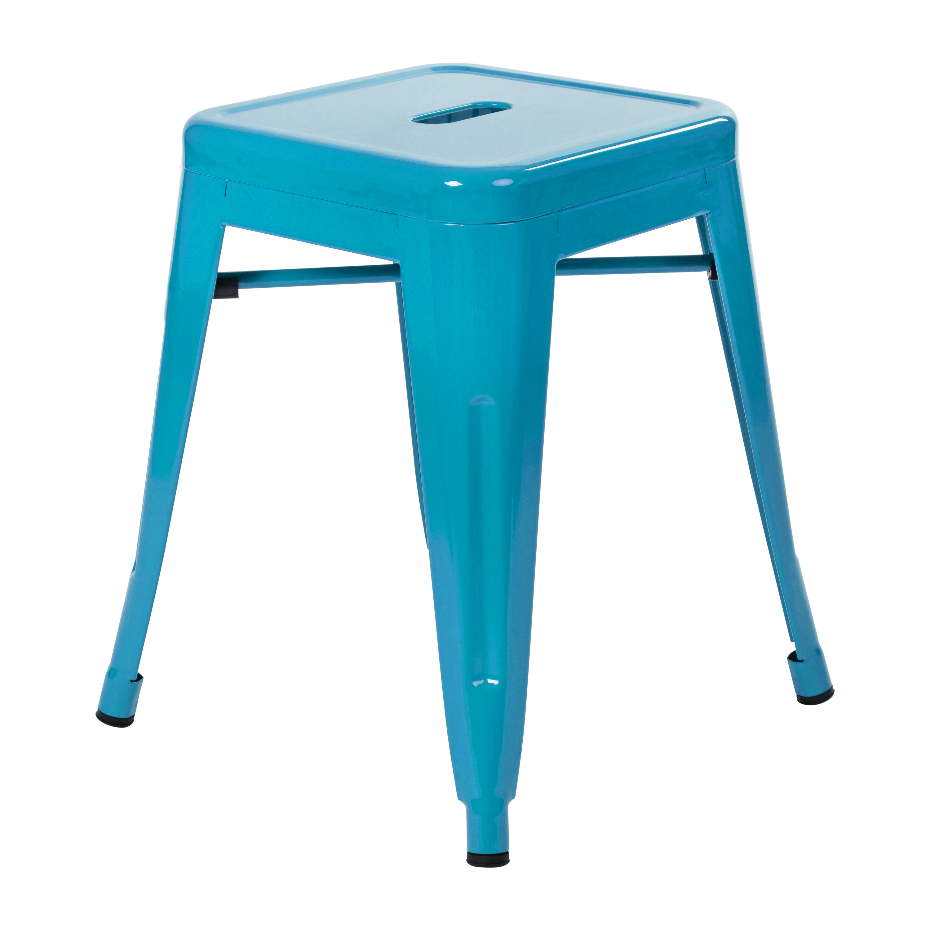 18" Table Height Stool, Stackable Backless Metal Indoor Dining Stool, Commerc... - Picture 66 of 114