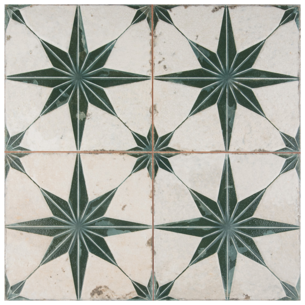 Kings Star Luxe Sage 17-5/8 in. x 17-5/8 in. Ceramic Floor and Wall Tile