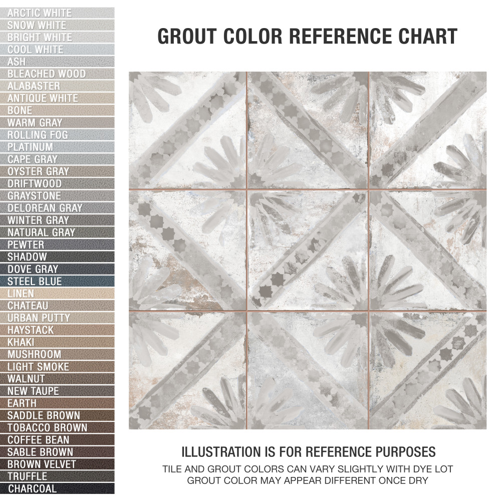 Harmonia Kings Marrakech Grey 13 in. x 13 in. Ceramic Floor and Wall Tile