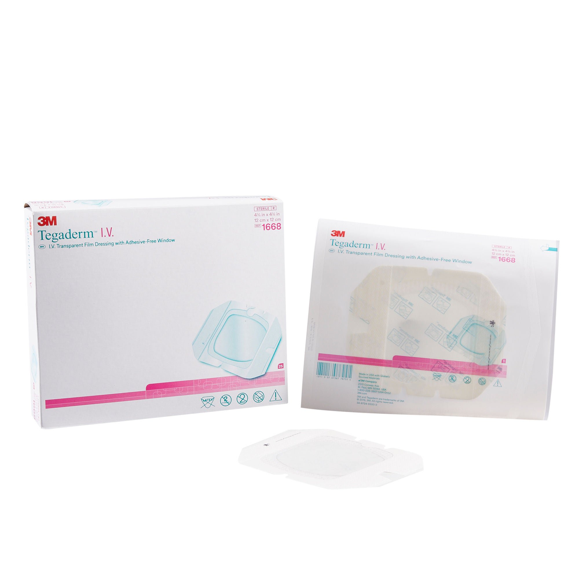 3M™ Tegaderm™ I.V. Transparent Film Dressing with Adhesive-Free Window