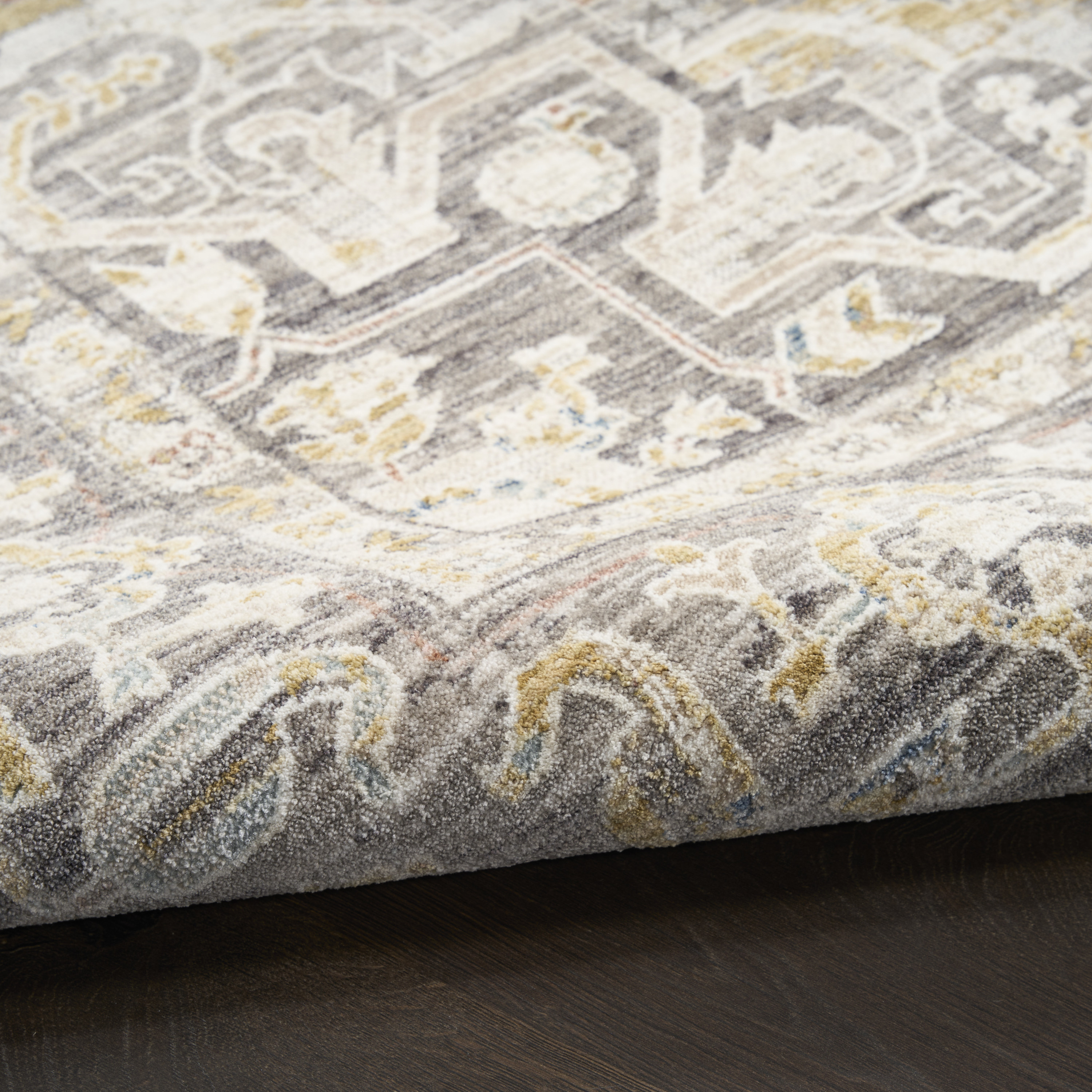 Nourison Antique Fusion 9' x 11'10" Ivory Charcoal Vintage Indoor Rug