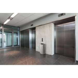 Rubbermaid Commercial, Eclipse, 30 gal, Metal, Silver, Round, Receptacle