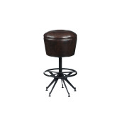 Ale House Barstool with Metal Base and Upholstered Swivel Seat - S232-216