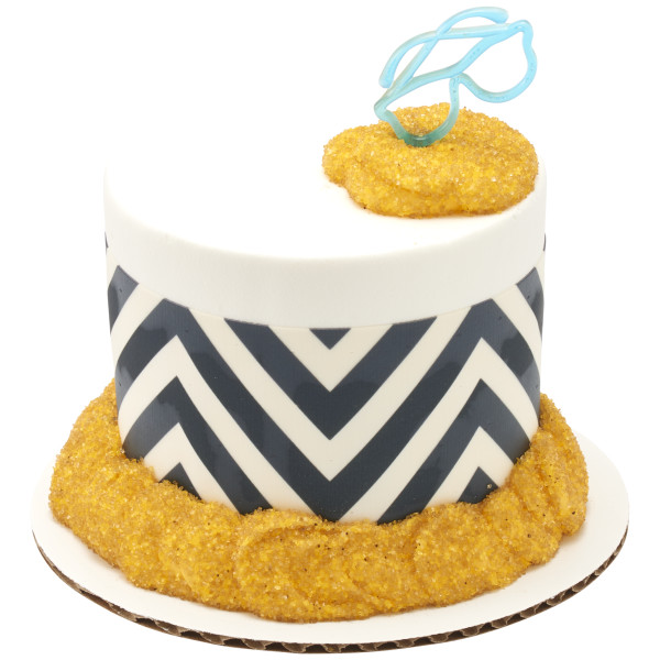 Black & White Chevron PhotoCake® Edible Image® Strips