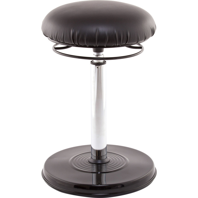 Kore Design™ Office PLUS Sit-Stand Adjustable Chair 21.5-32in, Leather-Like Black