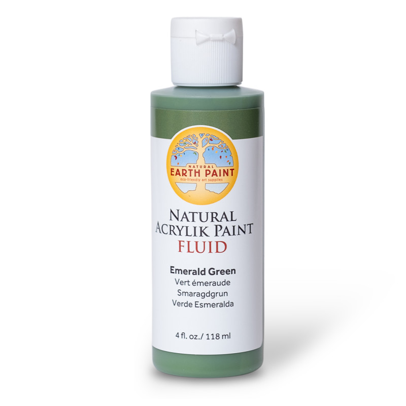 Natural Fluid Acrylik Paint, 4 oz, Emerald Green