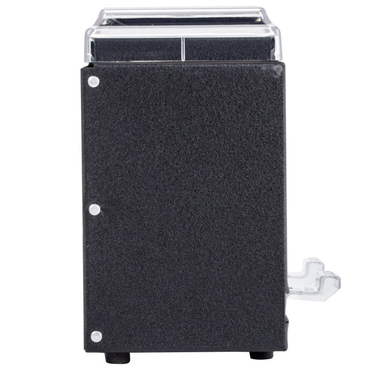 One-sided bulk unwrapped straw dispenser in black