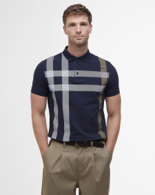 Blaine Tartan Short-Sleeved Polo Shirt Navy/Pine