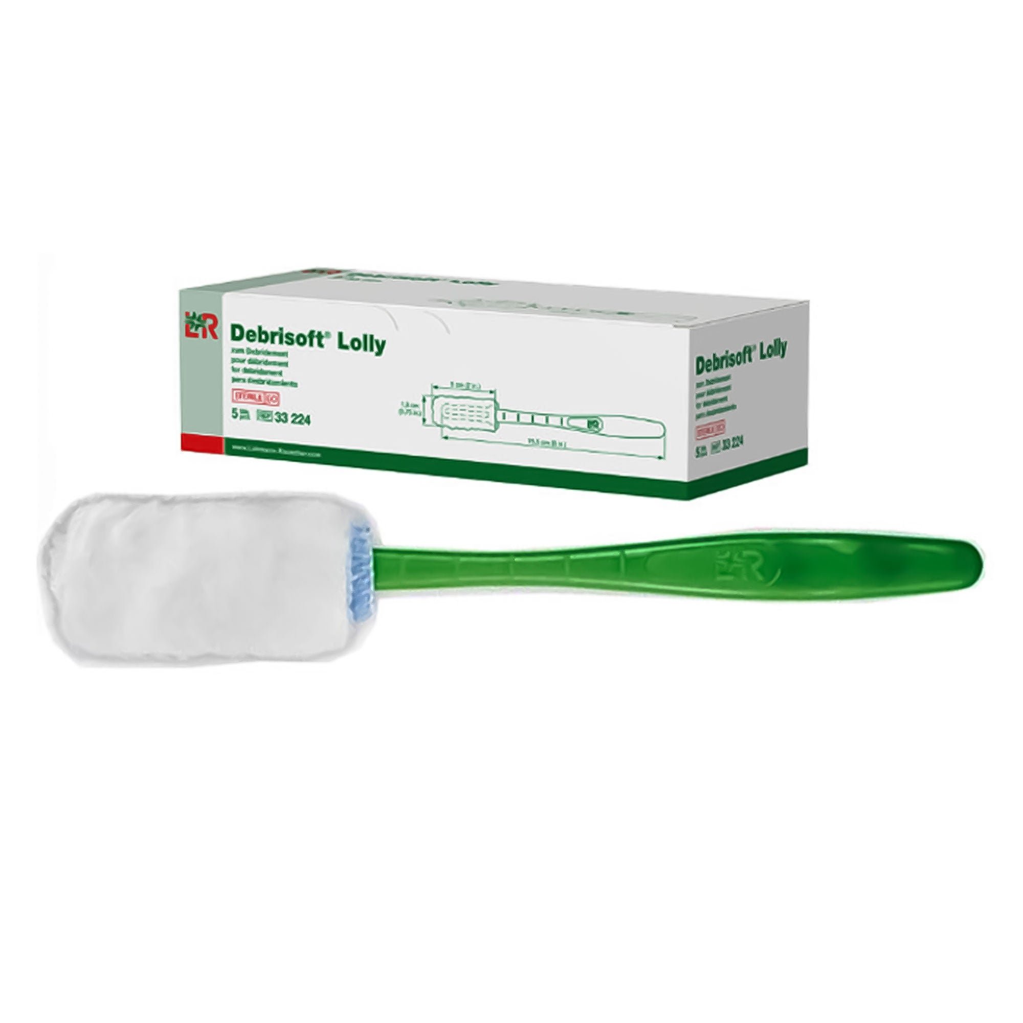 Lohmann & Rauscher SPONGE, DEBRIDEMENT LOLLY DEBRISOFT STR (5/BX 10BX/CS)