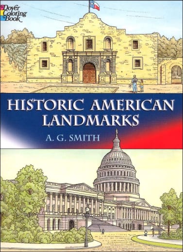 Historic American Landmarks Coloring Book