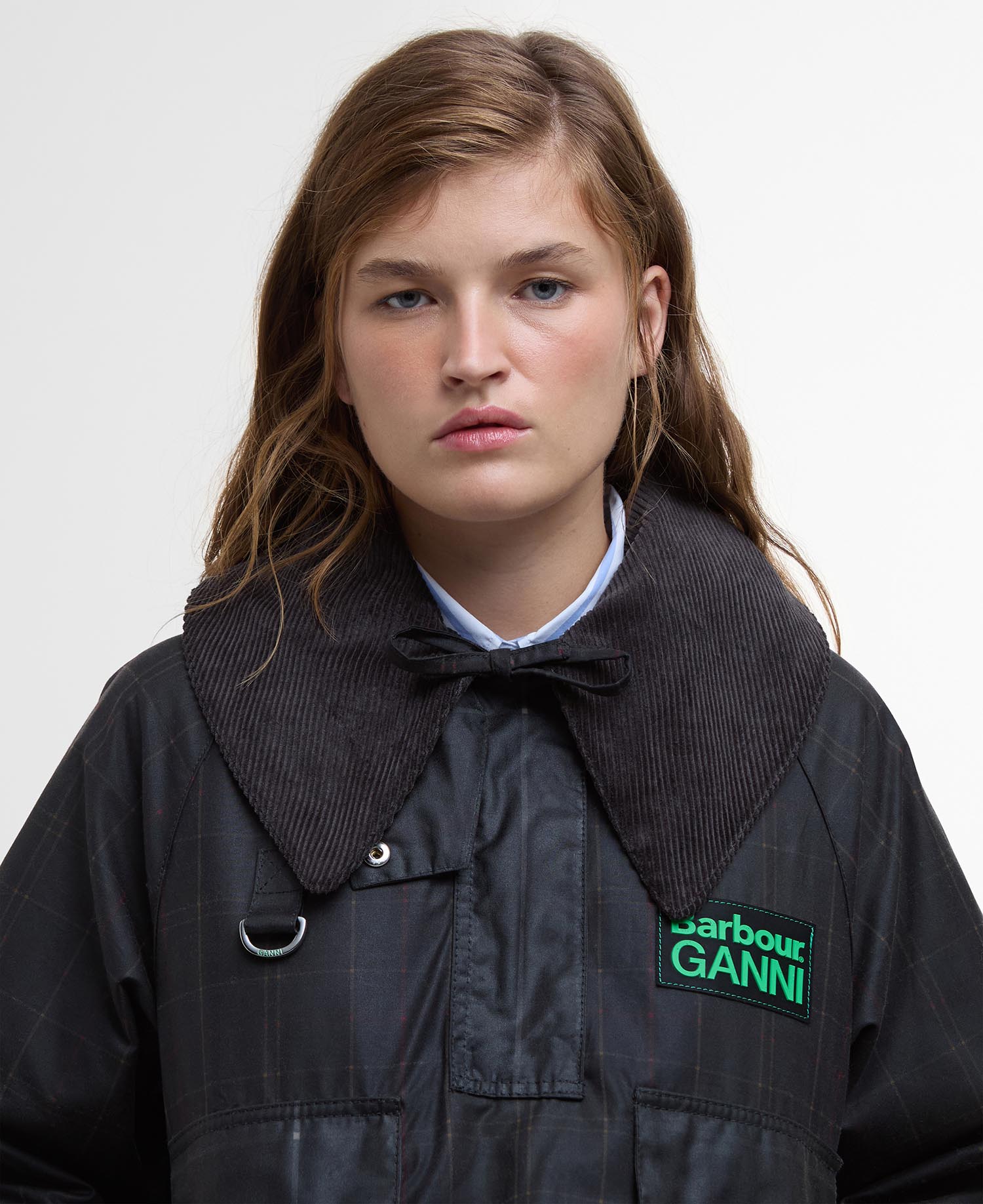 Barbour x GANNI Tartan Waxed Anorak image number 3