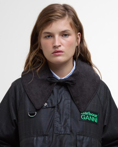 Barbour x GANNI Tartan Waxed Anorak