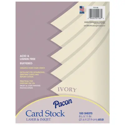 Pacon Card Stock, Classic Ivory, 8-1/2