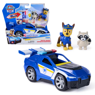 PAW Patrol: Search & Rescue, Chase Rescue Cruiser Vehicle with 2 Figures, Police Car Toy with Pull-Back Action, Kids Toys for Boys & Girls Ages 3+