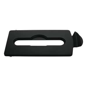 Rubbermaid Commercial, Slim Jim®, Paper Slot Insert, Rectangle, Resin, Black, Receptacle Lid