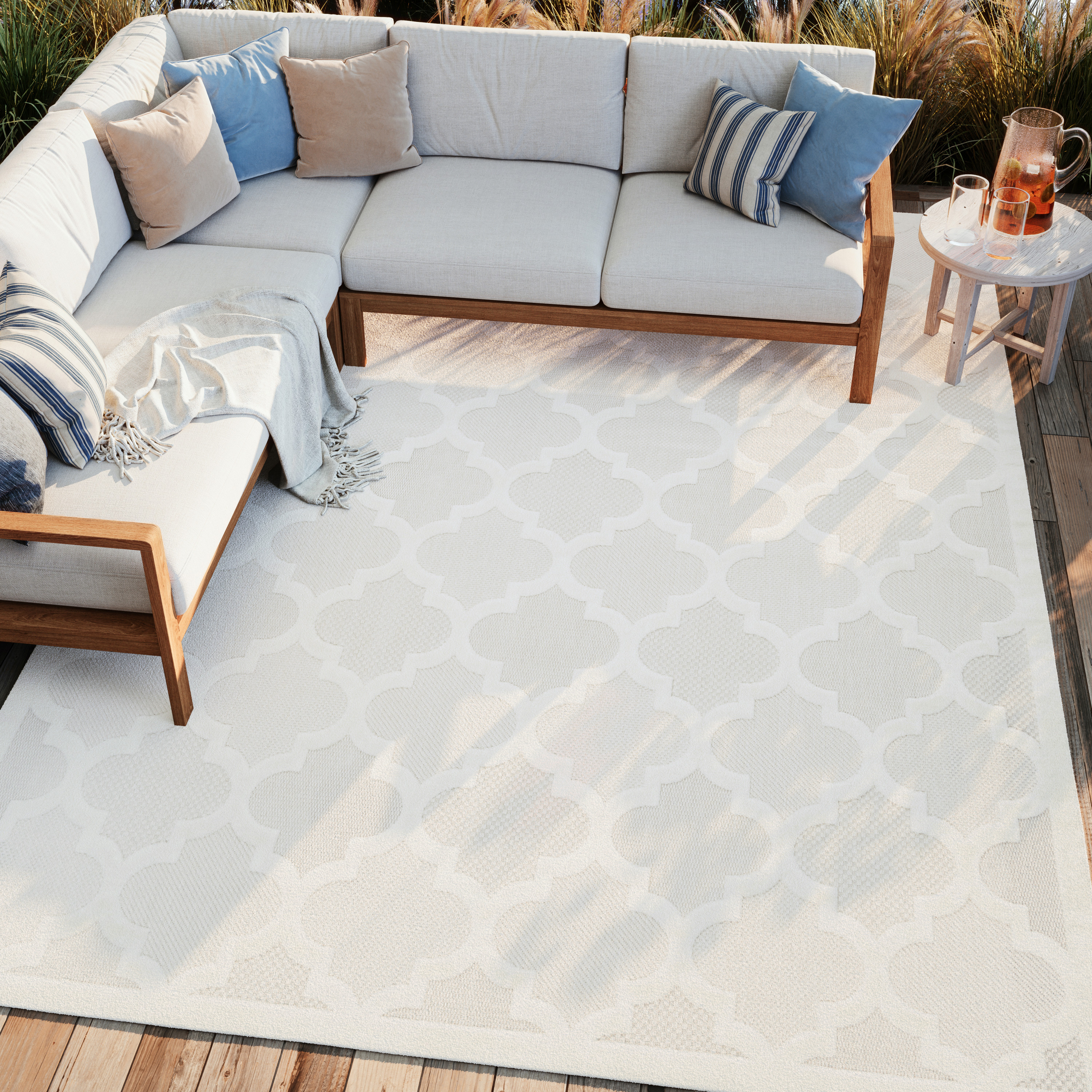 Nourison Easy Care 8' x 10' Ivory White Modern Rug