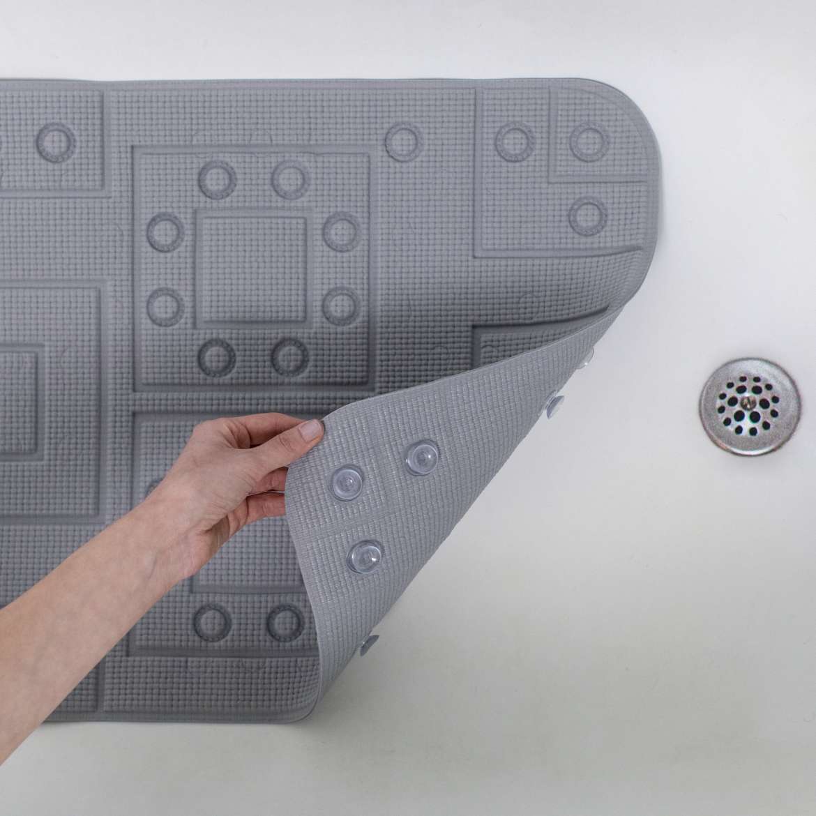 Duck Safety Grip Tub Mat Gray Duck Brand