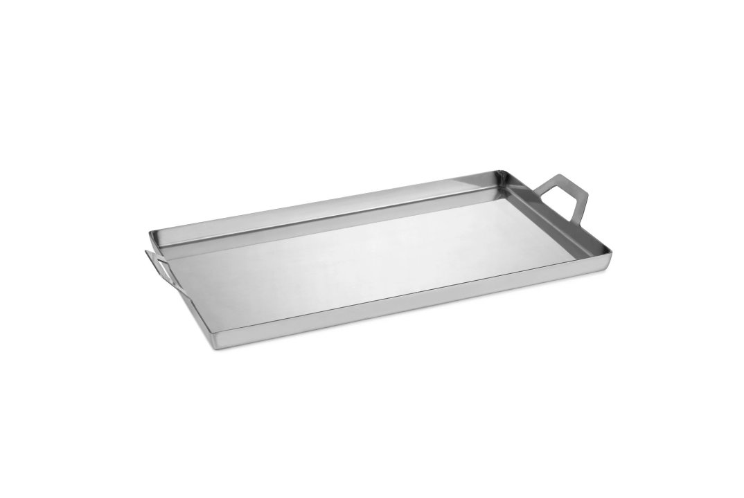 Llauna inox con asas de 32 x 24 cm de 1,5 cm de profundida de acero inoxidable 18/10