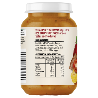  Heinz® Beef & Vegetable Casserole Baby Food Jar 8+ months 170g 